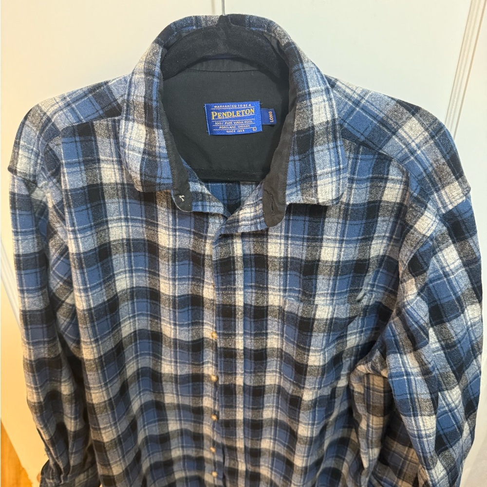 Pendleton Men’s Blue, Black and Gold Wool